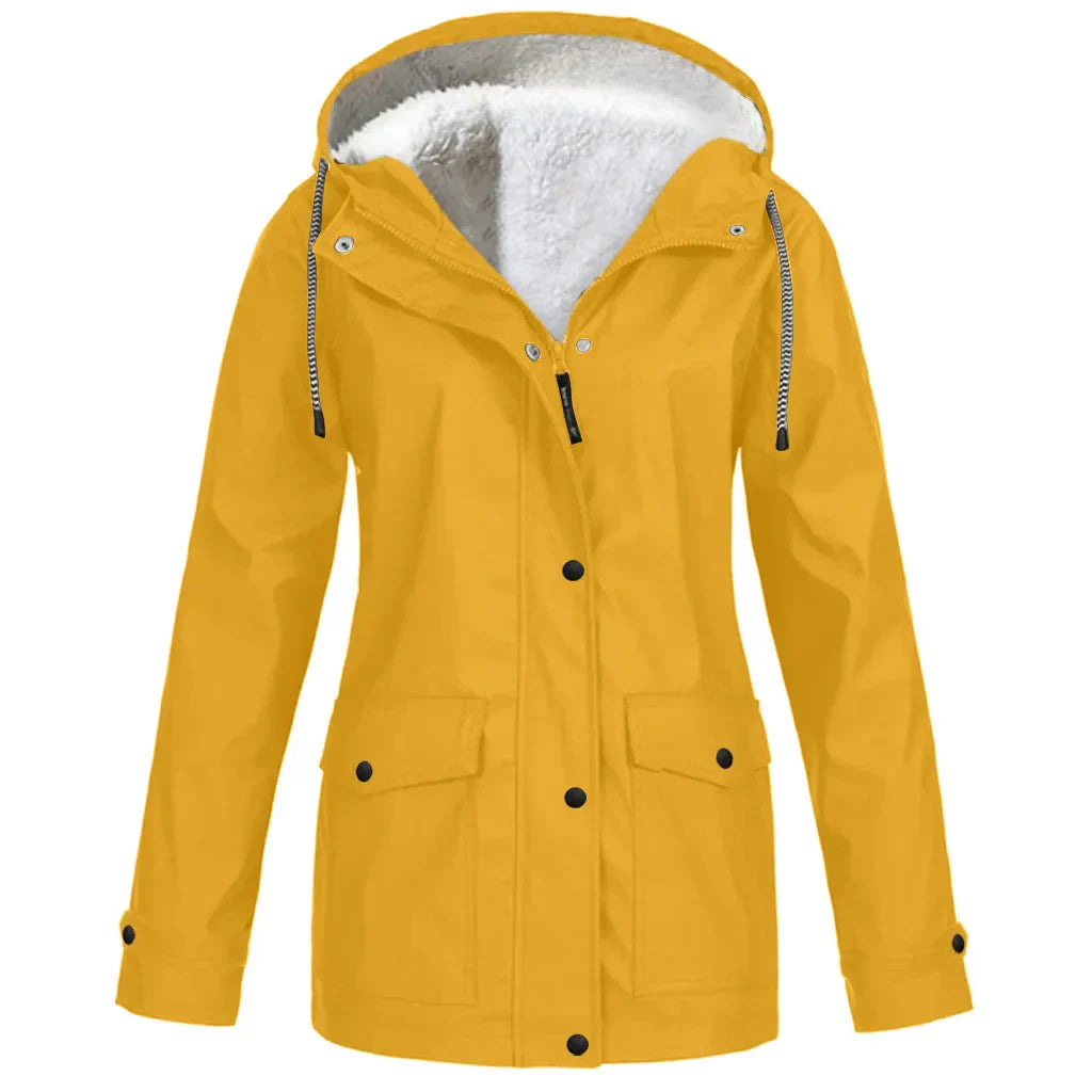 Variant image for Herren Utomhusjacka Fleecefodrad med Huva Vattentålig Polyester-53