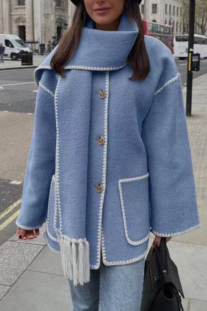 Lång Vinterrock Dam Trendig Polyester Elegant Design 18