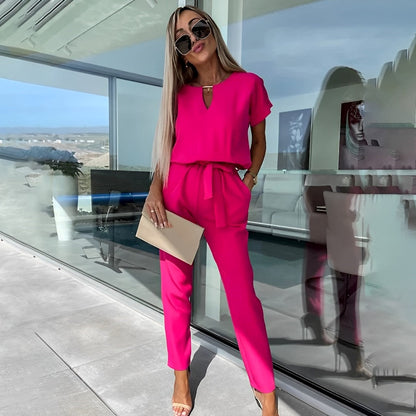 Dam Jumpsuit Modern Design Hög Kvalitet Figurnära Silhuett-5