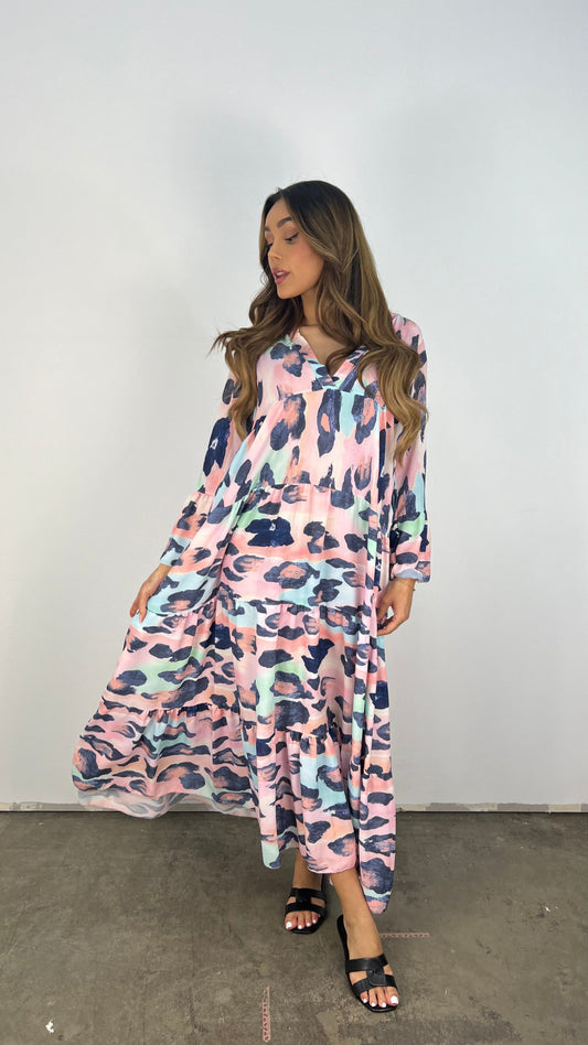 Dam Maxi Tunika Lätt Viskos Elegant Lös Passform-1