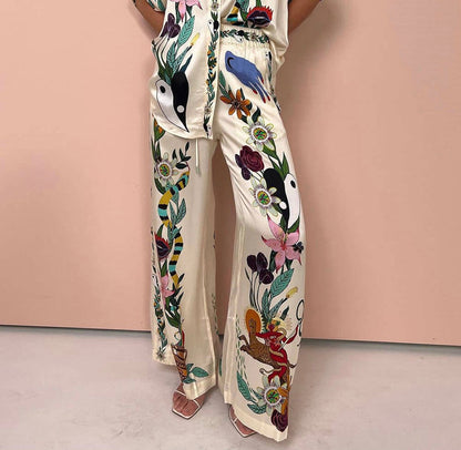 Kvinnors Fritidsskjorta Vidstoppad Satin Bekväm-5