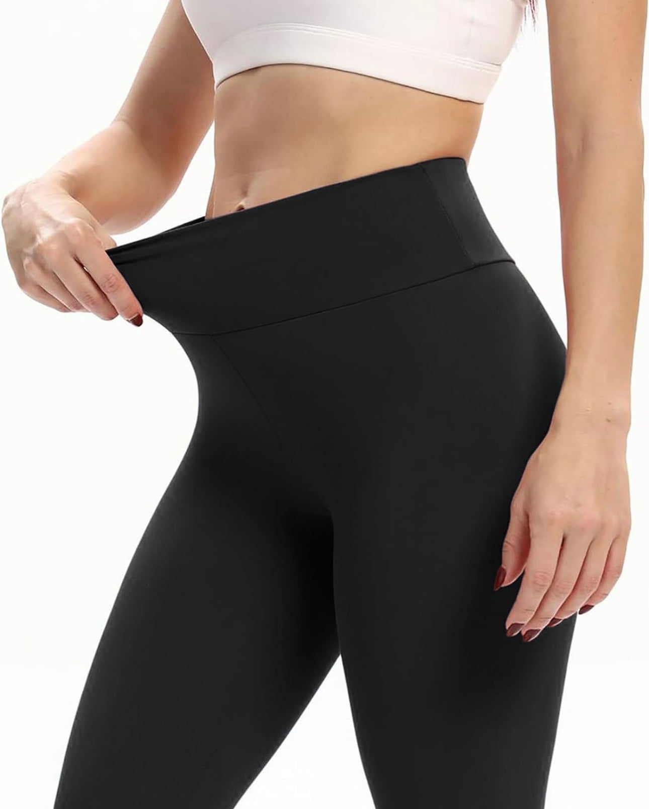 Kvinnors Leggings Hög Midja Scrunch Bum Stretch Material-2