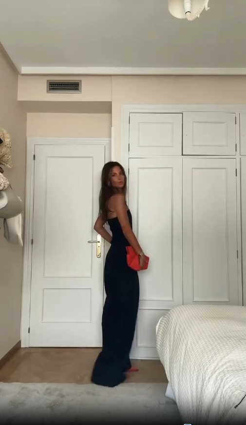 Kvinnors Jumpsuit Klassisk Stil Flödande Tyg-6