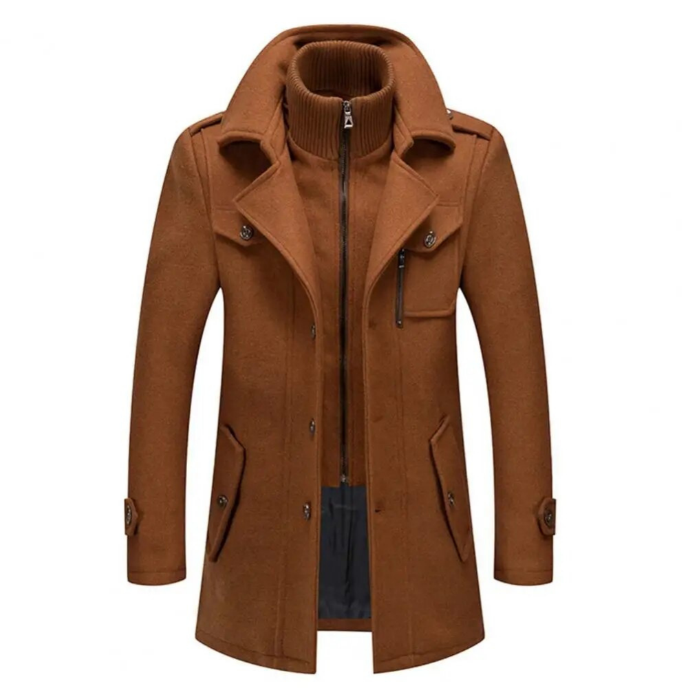 Herrjacka Vinter Dubbel Krage Polyester-2