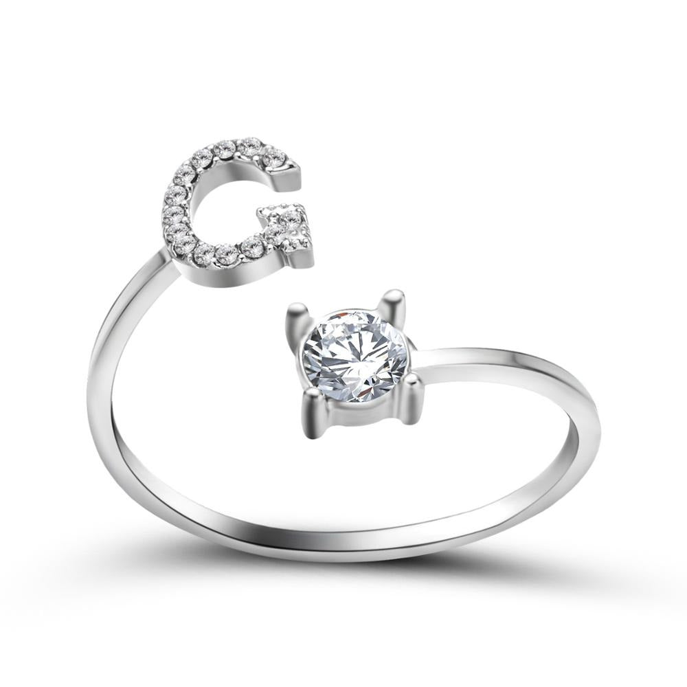 Variant image for Anpassningsbar Ring med Bokstäver i Metall för Män och Kvinnor-14