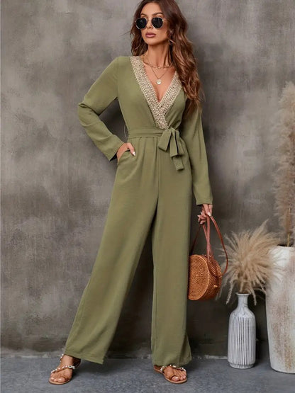 Variant image for Kvinna Jumpsuit Långärmad Polyester Avslappnad Passform-6