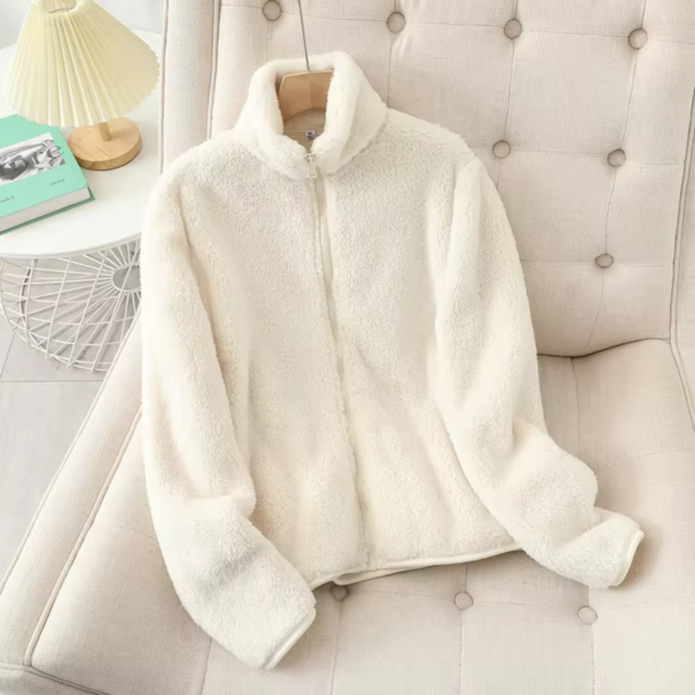 Damjacka Tjock Fleece Vinter Elegant Komfortabel-1