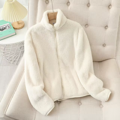 Damjacka Tjock Fleece Vinter Elegant Komfortabel-1