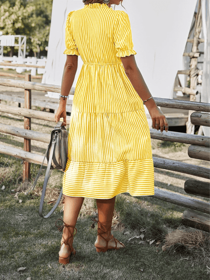 Sommarklänning Dam i Lätt Material med Skräddarsydd Passform och Trendig Design – Flera Färger och Storlekar S-XL 5