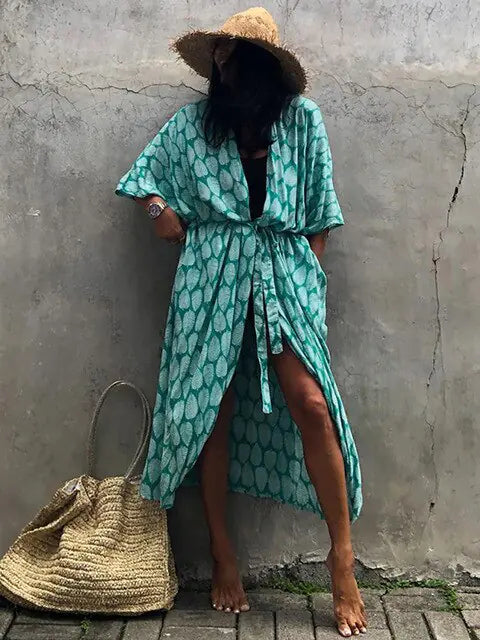Variant image for Kvinnors Strandpareo Boho Stil Lätt Batik-22