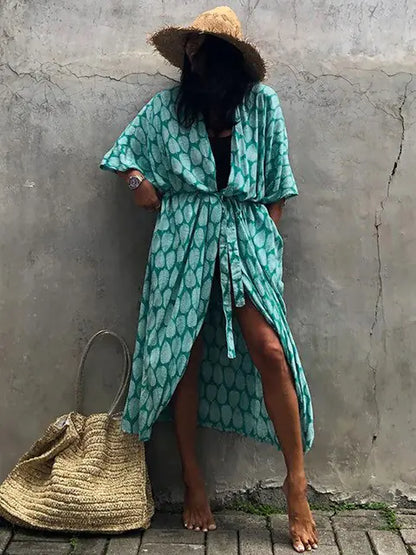 Variant image for Kvinnors Strandpareo Boho Stil Lätt Batik-22