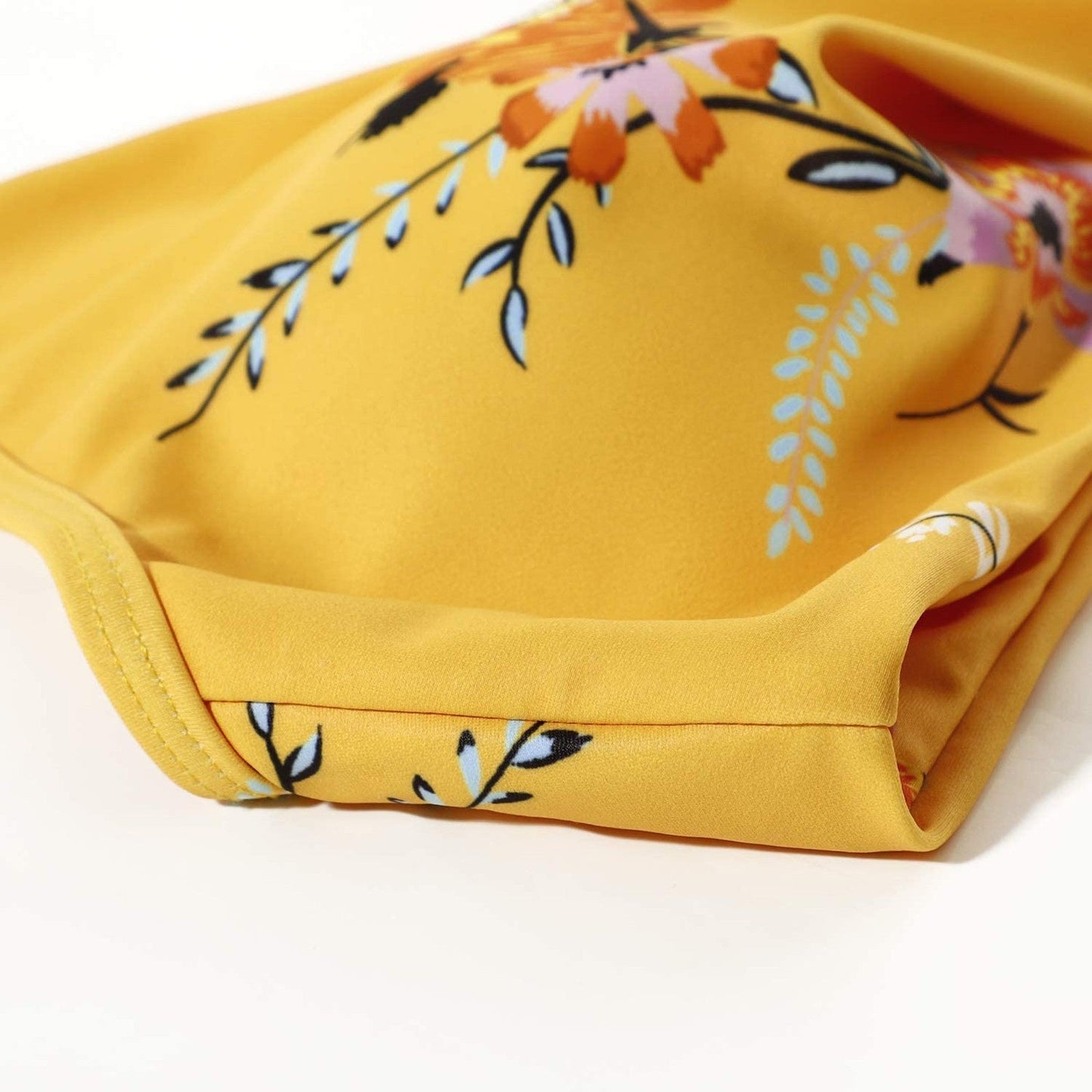 Dam Baddräkt Hög Midja Elastisk Bikini-4