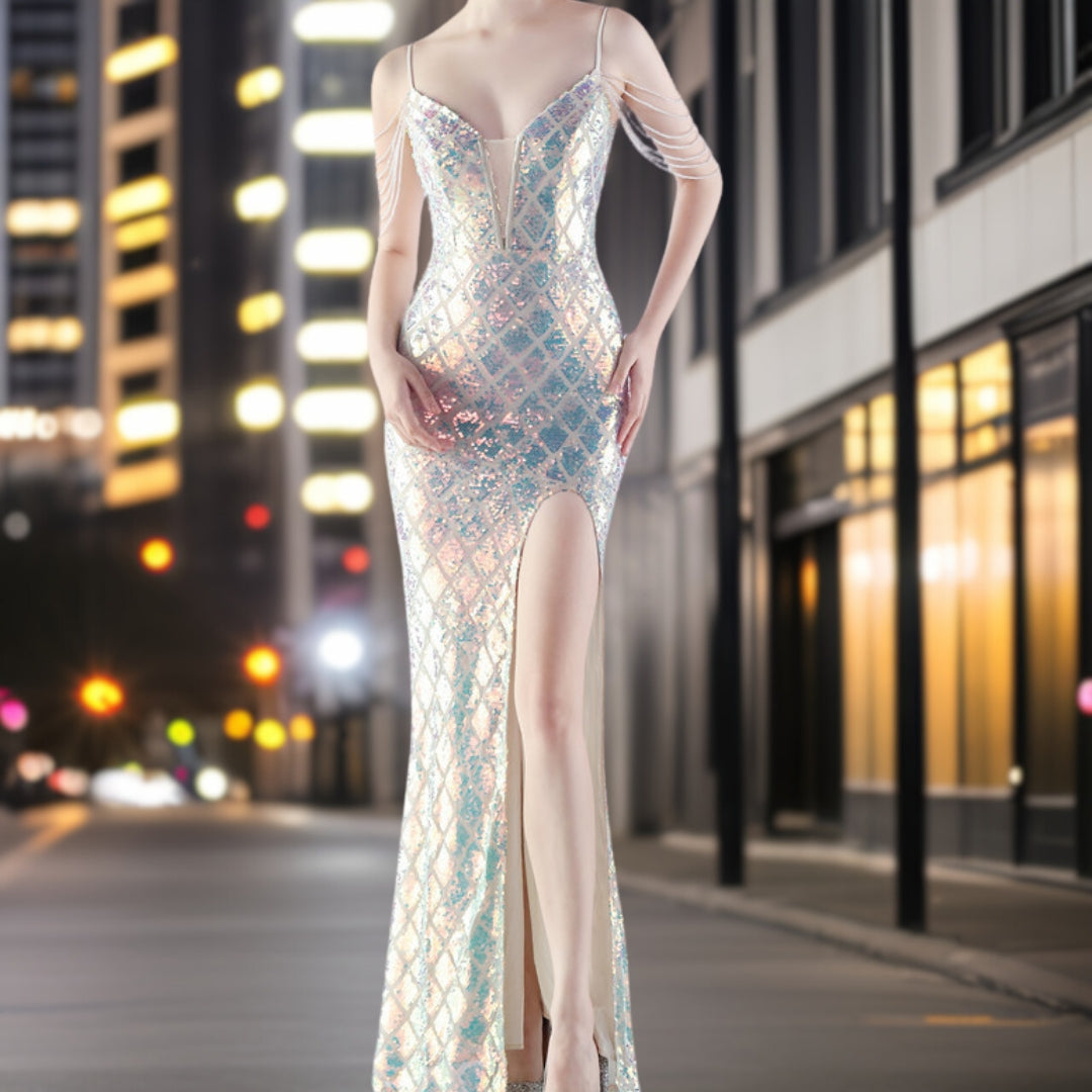 Kvinnors Aftonklänning Lång Flödande Design Kvalitetsmaterial 14