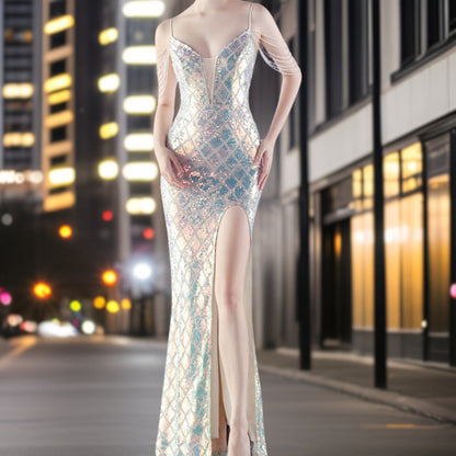 Kvinnors Aftonklänning Lång Flödande Design Kvalitetsmaterial 14