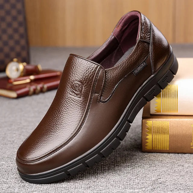 Herr Fritidsskor Loafers Äkta Läder Andningsbar Design 8