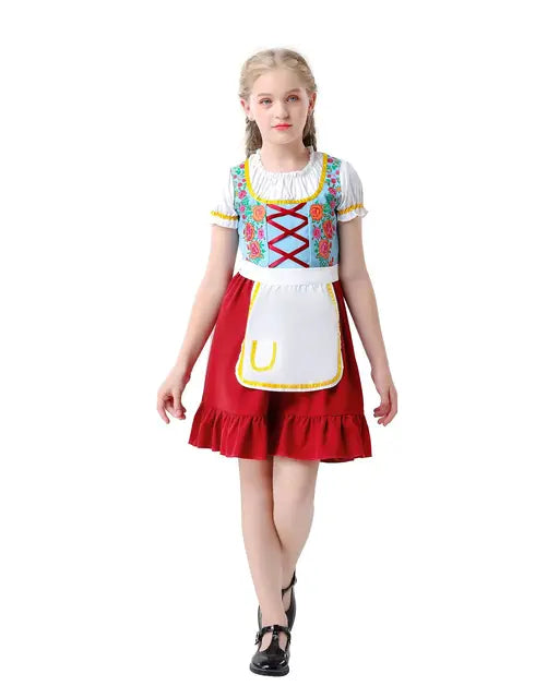 Kvinnors Oktoberfestdräkt Traditionell Bayersk Stil Polyester 9