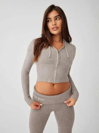 Variant image for Dam Loungewear Set Tvådelat Mjuk Polyester Cardigan och Byxor-1