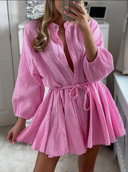 Sommarklänning Dam Lätt Elegant Design i Luftigt Material-1