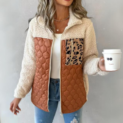 Dam Lång Vinterjacka Elegant Mjuk Material 4