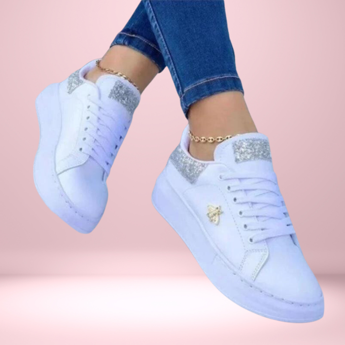 Dam Sneakers Sportig Design Mesh Komfortabla Skor-4