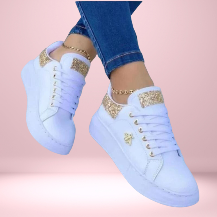 Dam Sneakers Sportig Design Mesh Komfortabla Skor-2