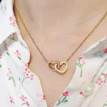 Rosbox med Dold Halsband 18 Karat Guldpläterat Stål-2