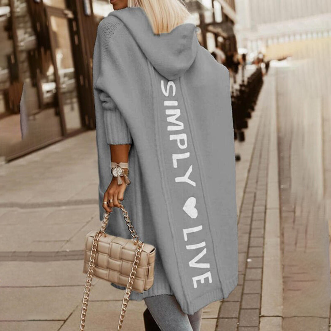 Dam Cardigan Enkel Elegans Mjuk Material-4