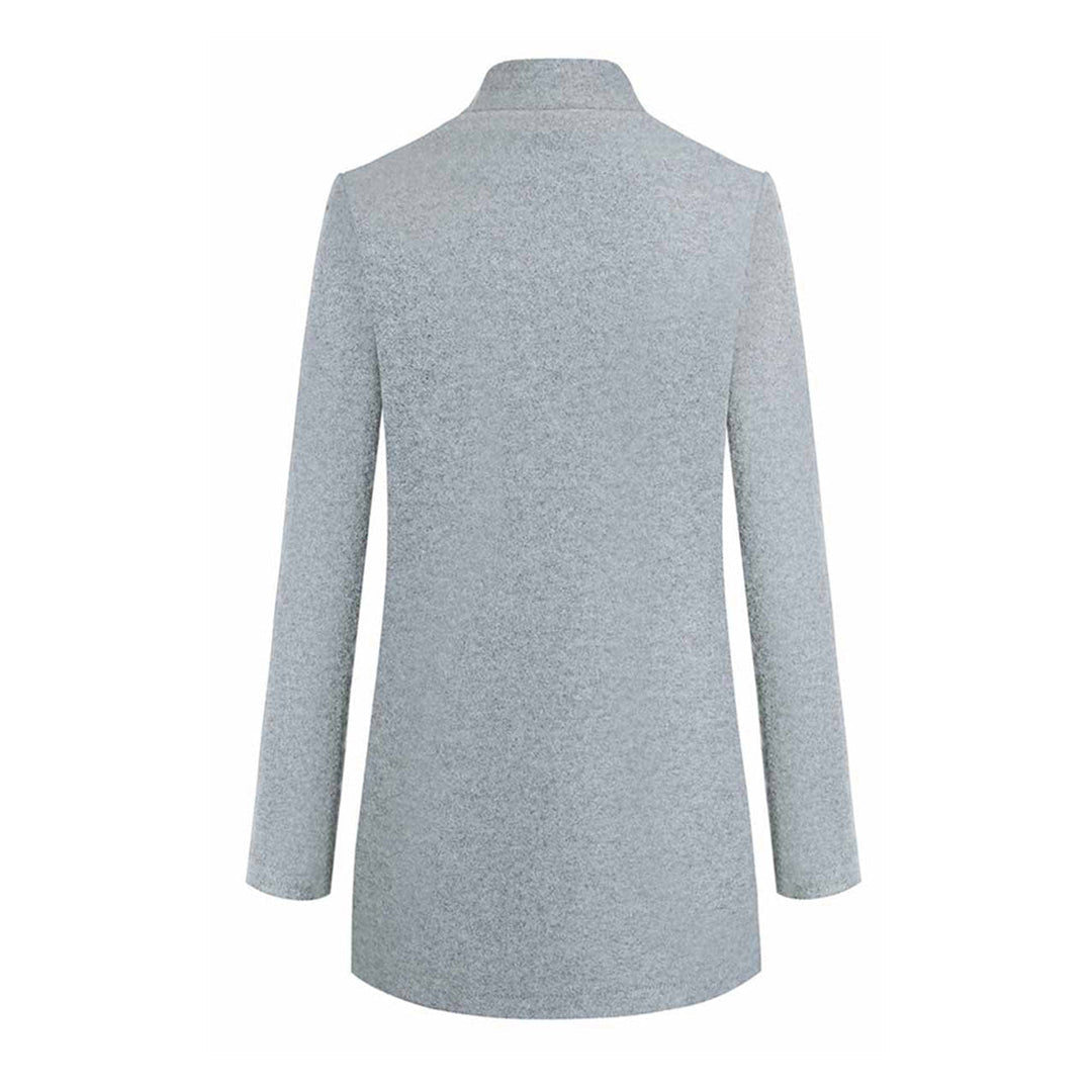 Damjacka Höstmode Elegant Design Högkvalitativt Tyg-3