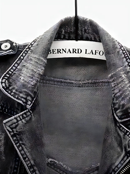 Dam Jeanväst Tidlös Denim Rustik Stil 3