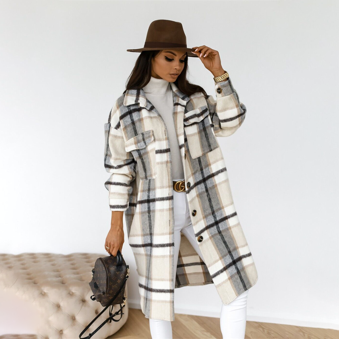Damjacka Puffermantel Fleece Trendig Vinterjacka-1