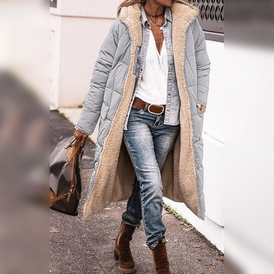 Damjacka Vändbar Buffertjacka Lätt Syntetisk Isolering-4