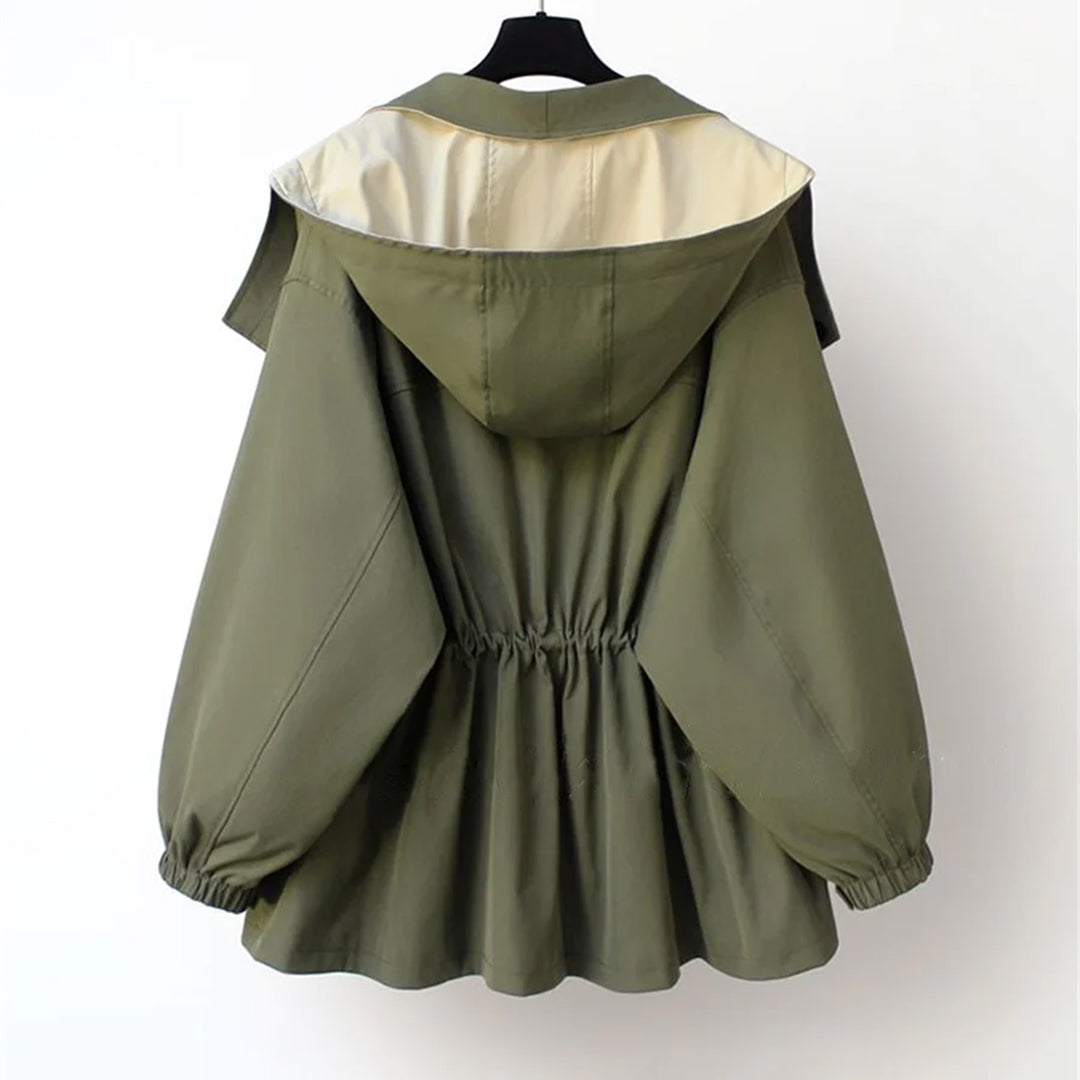 Damjacka Överdimensionerad Vattentät Nylon-Bomullsblandning-3