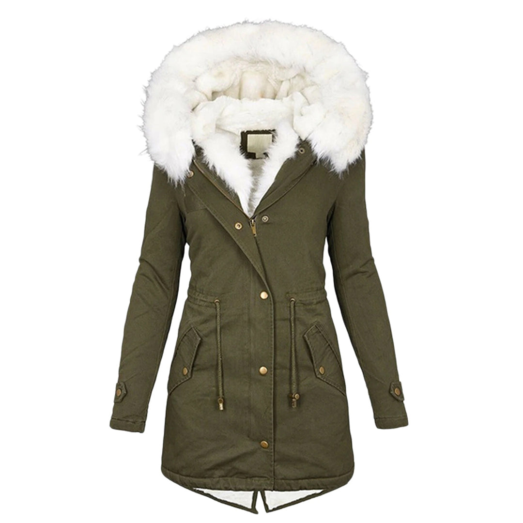 Dam Vinterjacka Trendig Varm Polyester-5