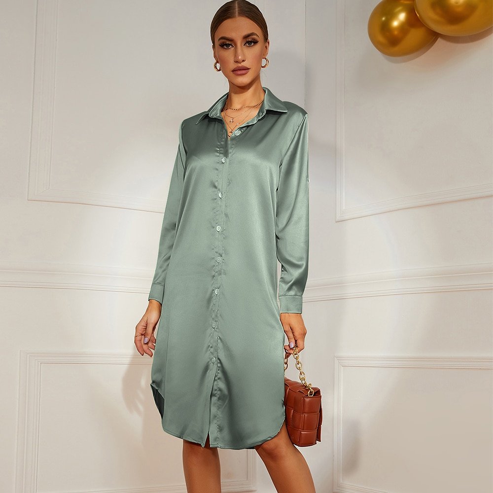 Variant image for Dam Midiklänning Avslappnad A-linjeformad Mjuk Polyester-8