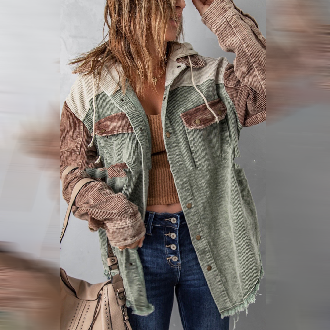 Variant image for Damjacka Oversize Vintage Design i Högkvalitativ Bomull och Polyester-1