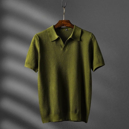 Variant image for Herr Poloshirt V-formad Krage Piuma-bomull-19
