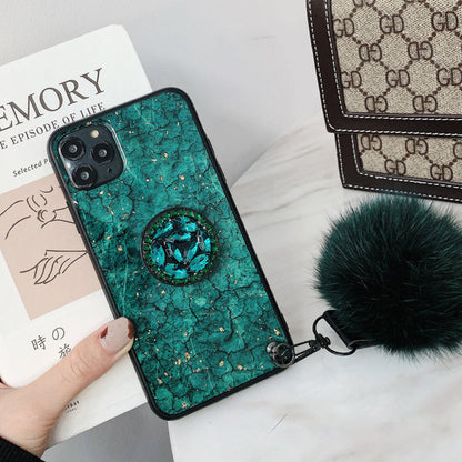 Kvinnors iPhone Omslag med Håromslag i Lyxigt Material-5