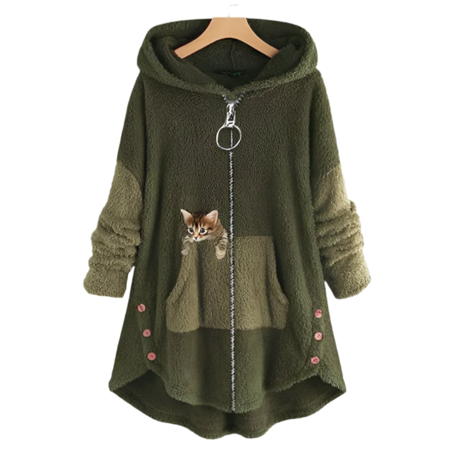 Dam Fleecejacka Modern Fleece för Utomhusaktiviteter och Vardagsbruk-1