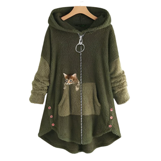 Dam Fleecejacka Modern Fleece för Utomhusaktiviteter och Vardagsbruk-1