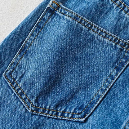 Dam Jeans Hög Midja Mjuk Bomull 5