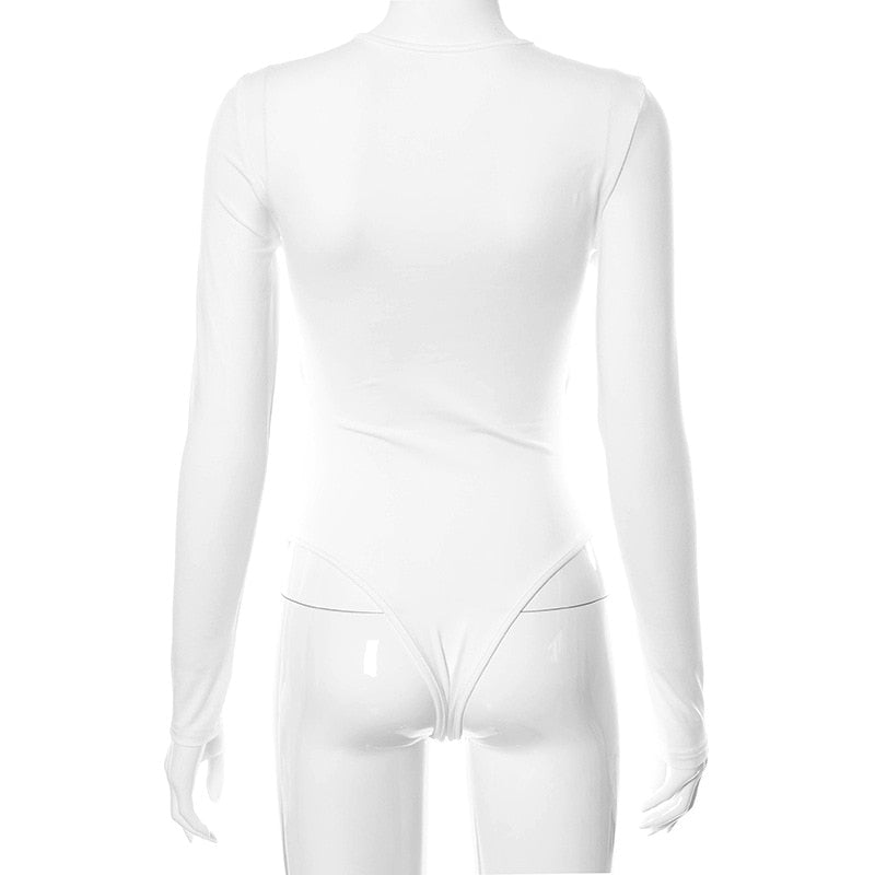 Kvinnors Långärmad Klänning Monokrom Polyester-5