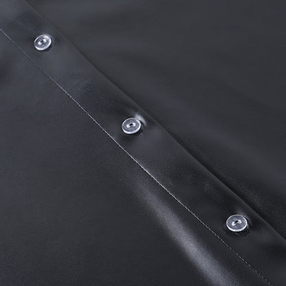 Herrskjorta Klassisk Knappdesign 100% PU Regelbunden Passform-4