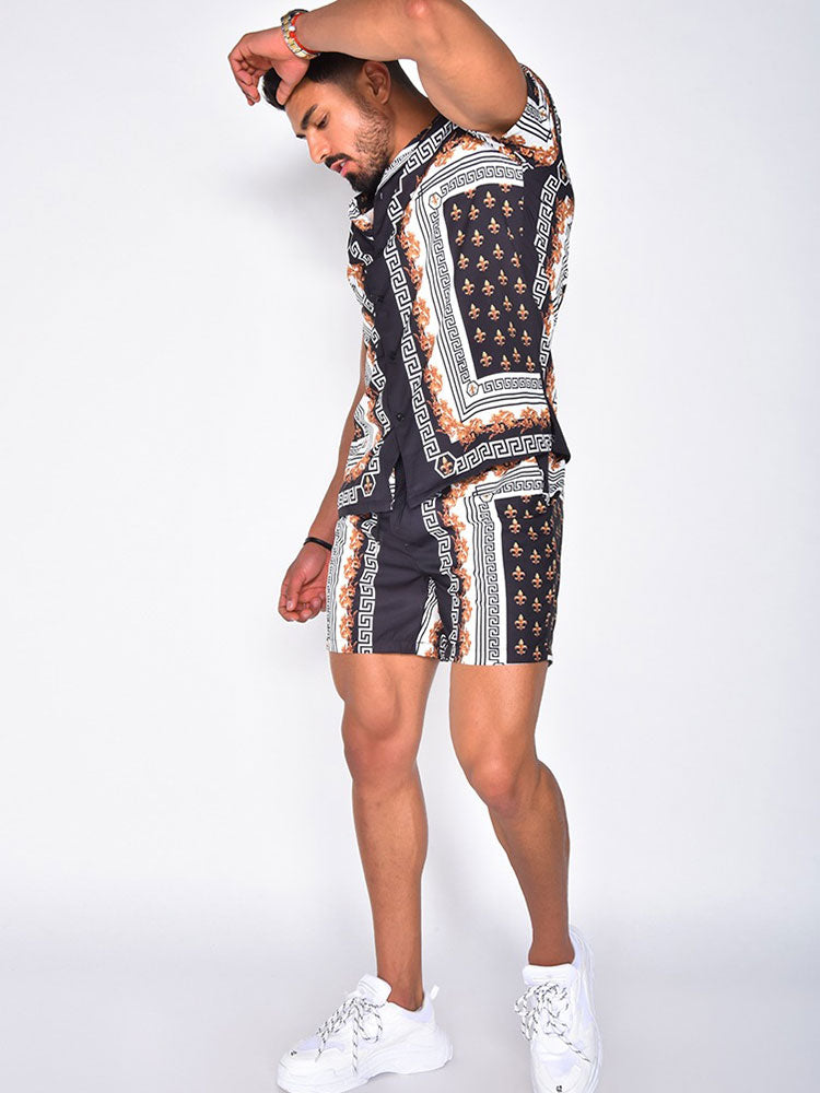 Variant image for Herrskjorta Barock Vintage Stil Bomull Polyester-7