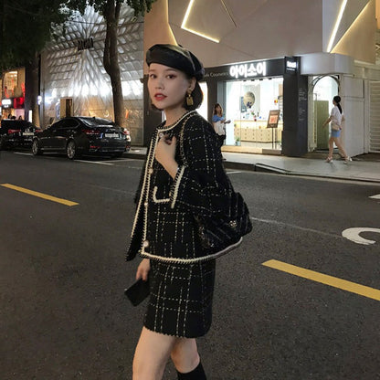 Dam Set Jacka och Minikjol Bomull Polyester-3