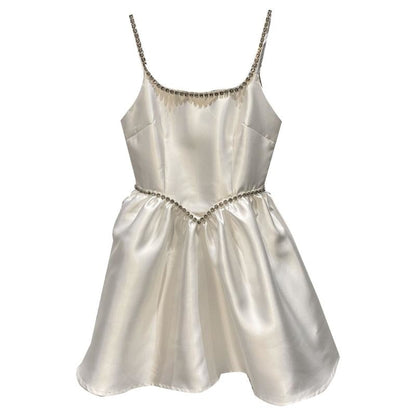 Kvinnors Miniklänning A-linjeformad Polyester Spaghetti Band 4