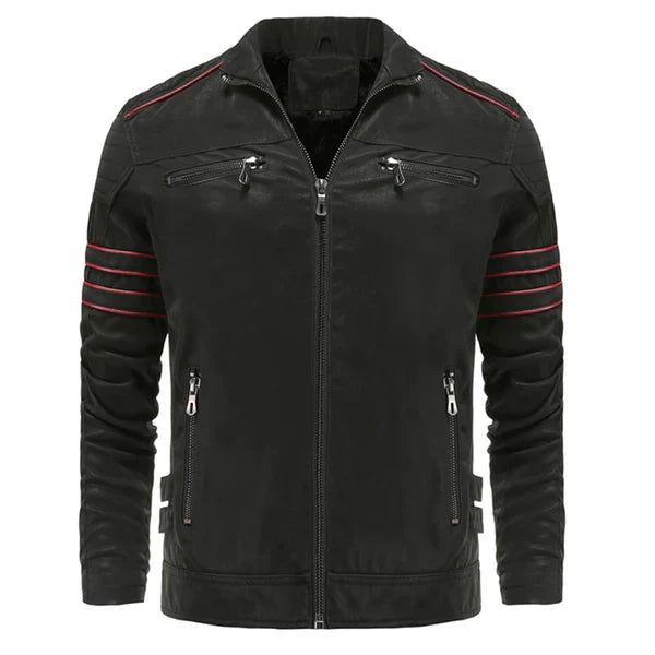 Variant image for Herren Skinnjacka Elegant Läder med Praktiska Fickor-1