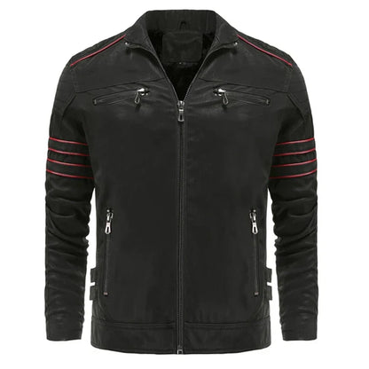 Variant image for Herren Skinnjacka Elegant Läder med Praktiska Fickor-1