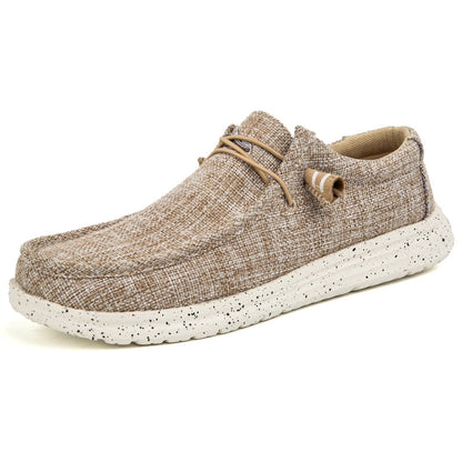 Herr Loafers Canvas Avslappnad Stil Gummisula 9
