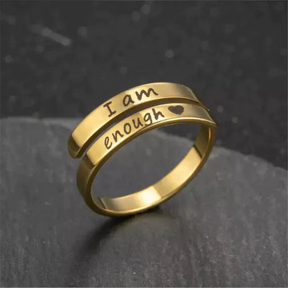 Kvinnors Ring Gravyr Hållbart Metall-3
