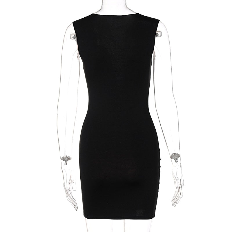 Kvinnors Mini Klänning Leopardmönster Polyester Spandex-5